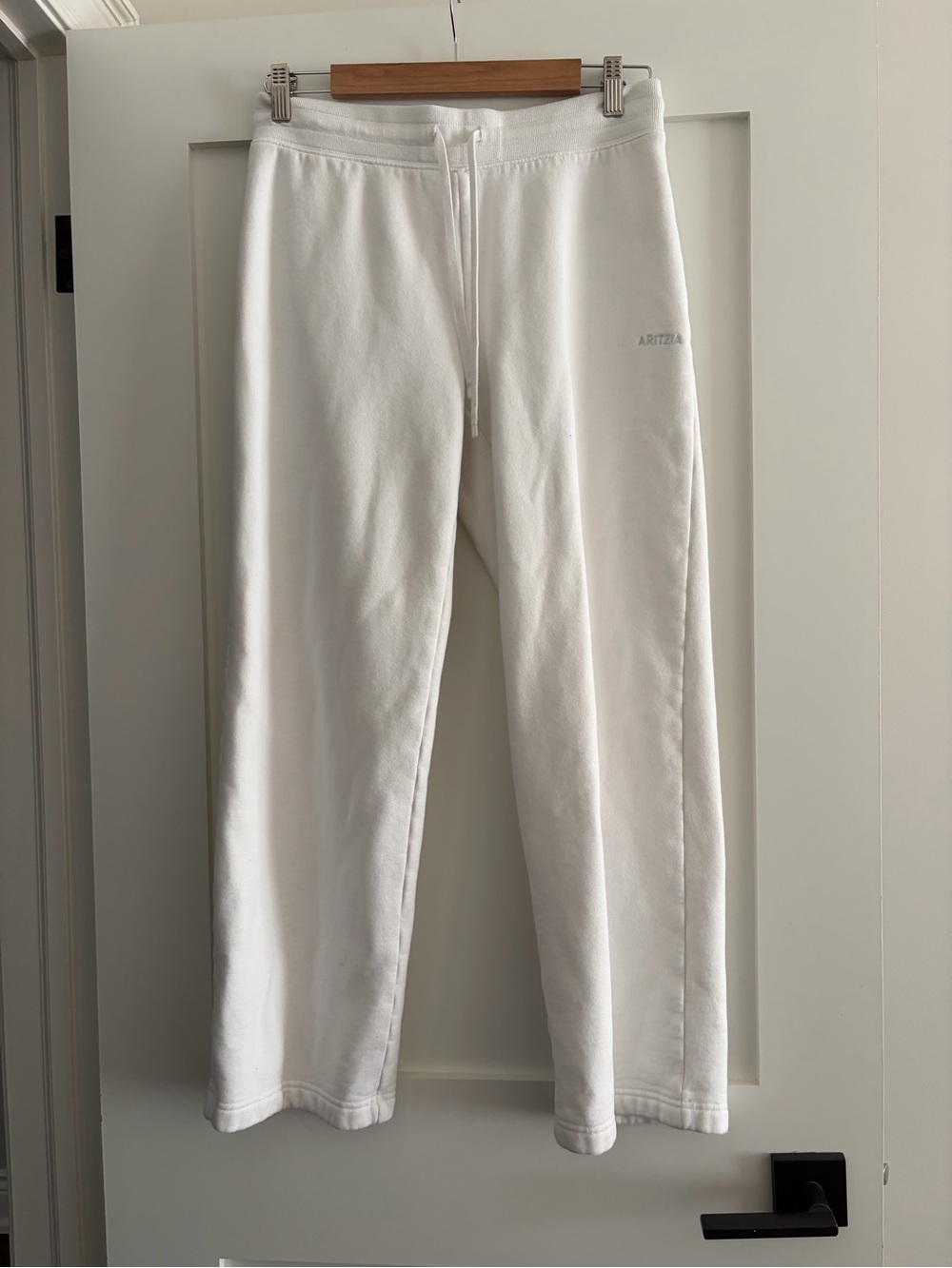 Aritzia White Straight-leg Joggers
